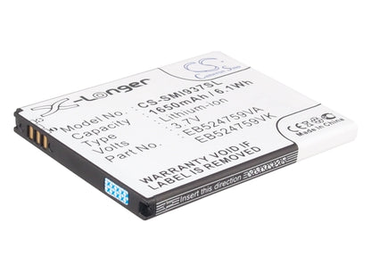 Replacement Battery for AT&T | Samsung | MetroPCS Focus S – Mobile, SmartPhone – 1650mAh / 3.7V - image 1