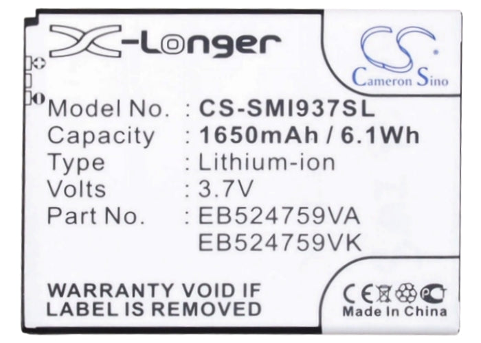 Replacement Battery for AT&T | Samsung | MetroPCS Focus S – Mobile, SmartPhone – 1650mAh / 3.7V - image 5