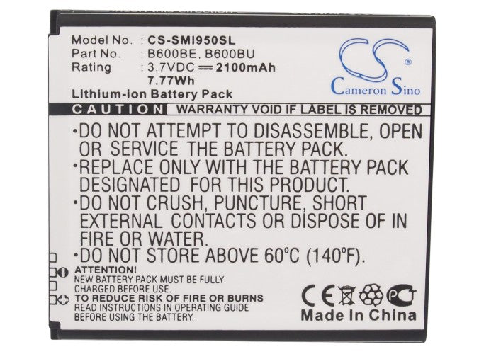 Replacement Battery for Samsung  Altius – Mobile, SmartPhone – 2100mAh / 7.77Wh / 3.7V