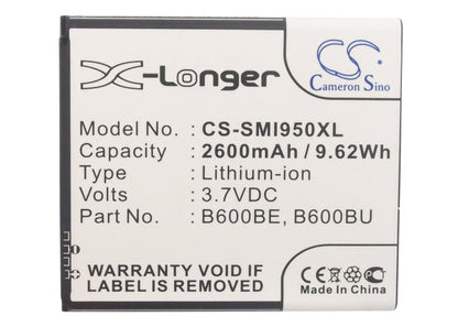 Replacement Battery for Samsung  Altius – Mobile, SmartPhone – 2600mAh / 9.88Wh / 3.8V