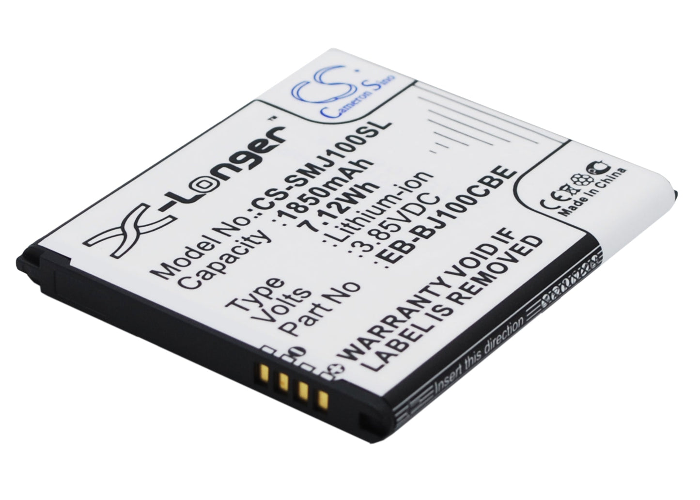 Replacement Battery for Samsung  Galaxy J1 – Mobile, SmartPhone – 1850mAh / 7.12Wh / 3.85V