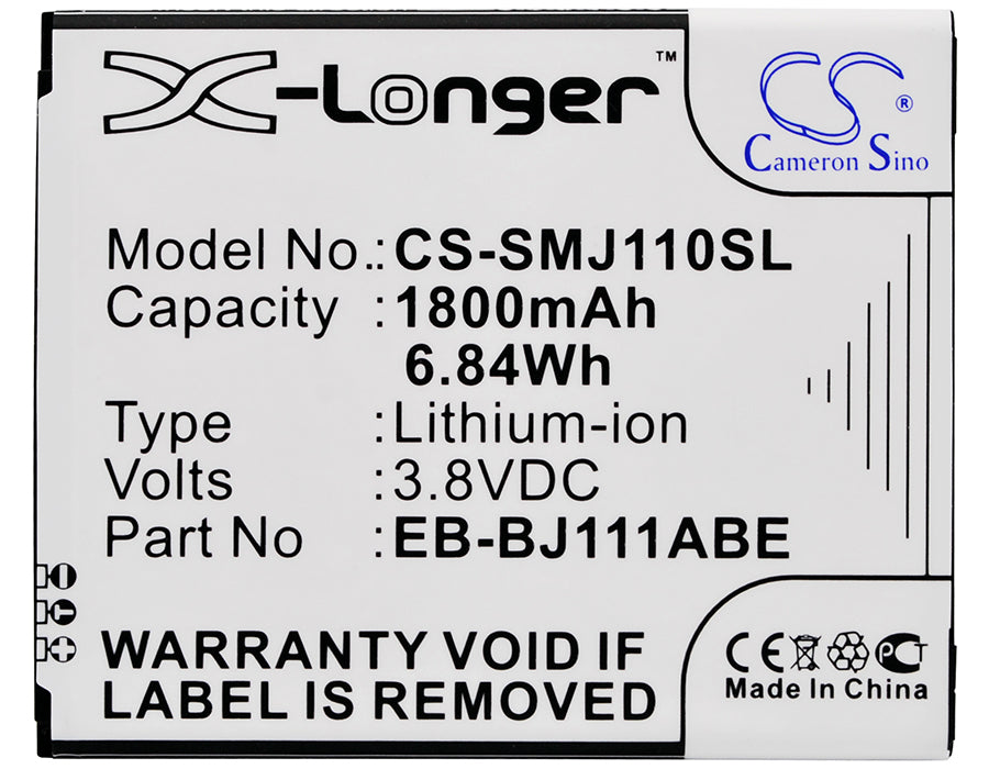 Replacement Battery for Samsung  Galaxy J1 Ace 3G Duos – Mobile, SmartPhone – 1800mAh / 6.84Wh / 3.8V