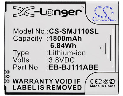 Replacement Battery for Samsung  Galaxy J1 Ace 3G Duos – Mobile, SmartPhone – 1800mAh / 6.84Wh / 3.8V