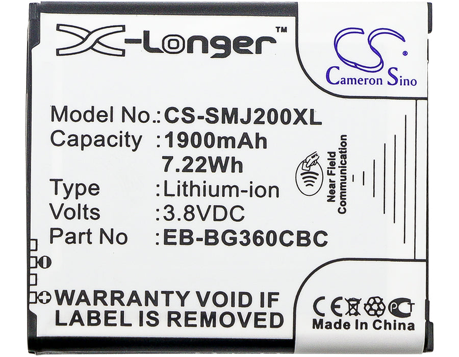 Replacement Battery for Samsung  Galaxy Core Prime – Mobile, SmartPhone – 1900mAh / 7.22Wh / 3.8V