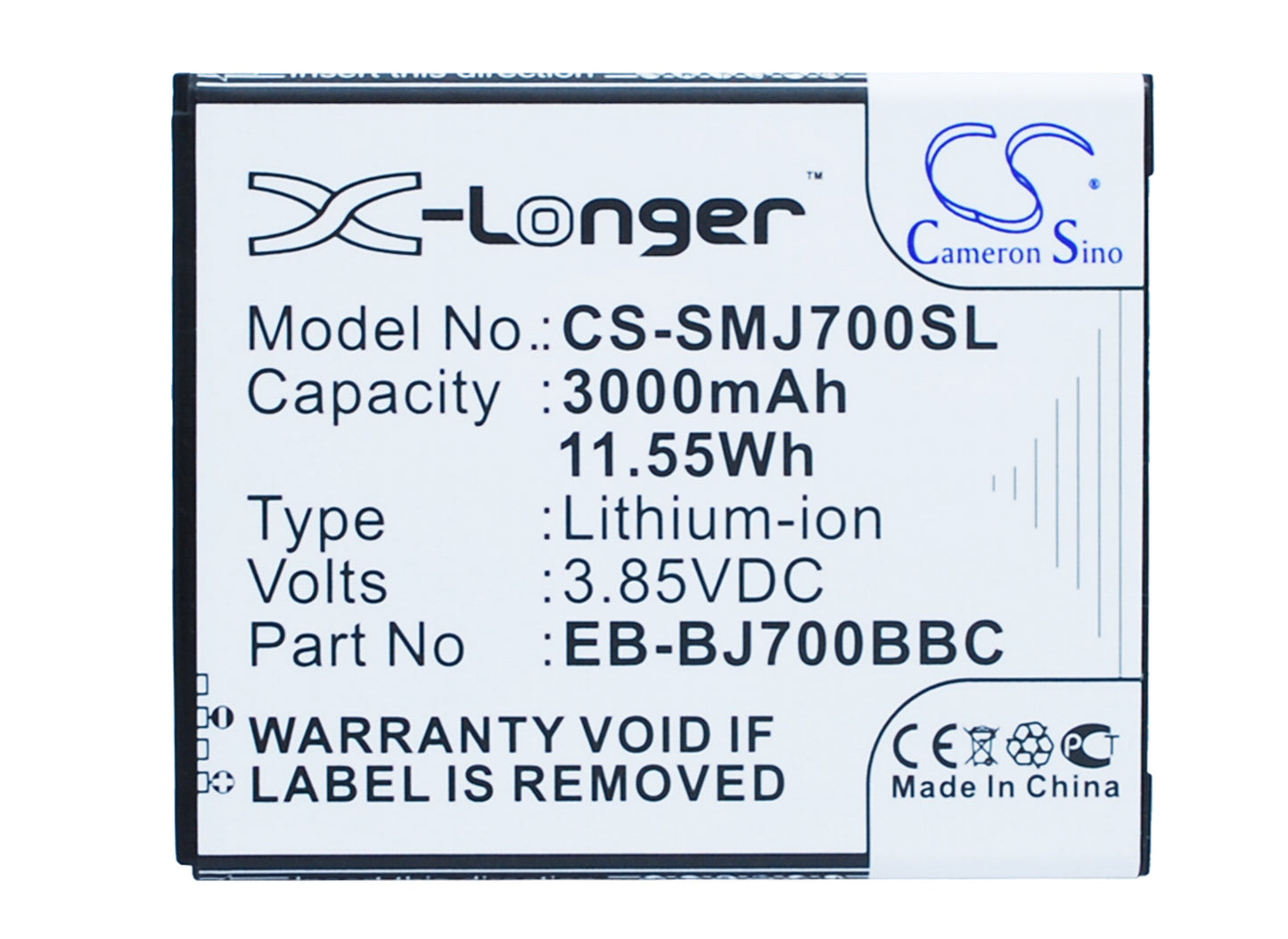 Replacement Battery for Samsung Galaxy J7 – Mobile, SmartPhone – 3000mAh / 3.85V - image 1