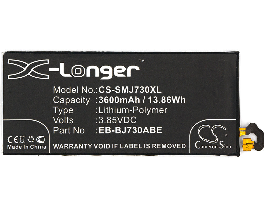 Replacement Battery for Samsung  Galaxy J7 2017 – Mobile, SmartPhone – 3600mAh / 13.86Wh / 3.85V