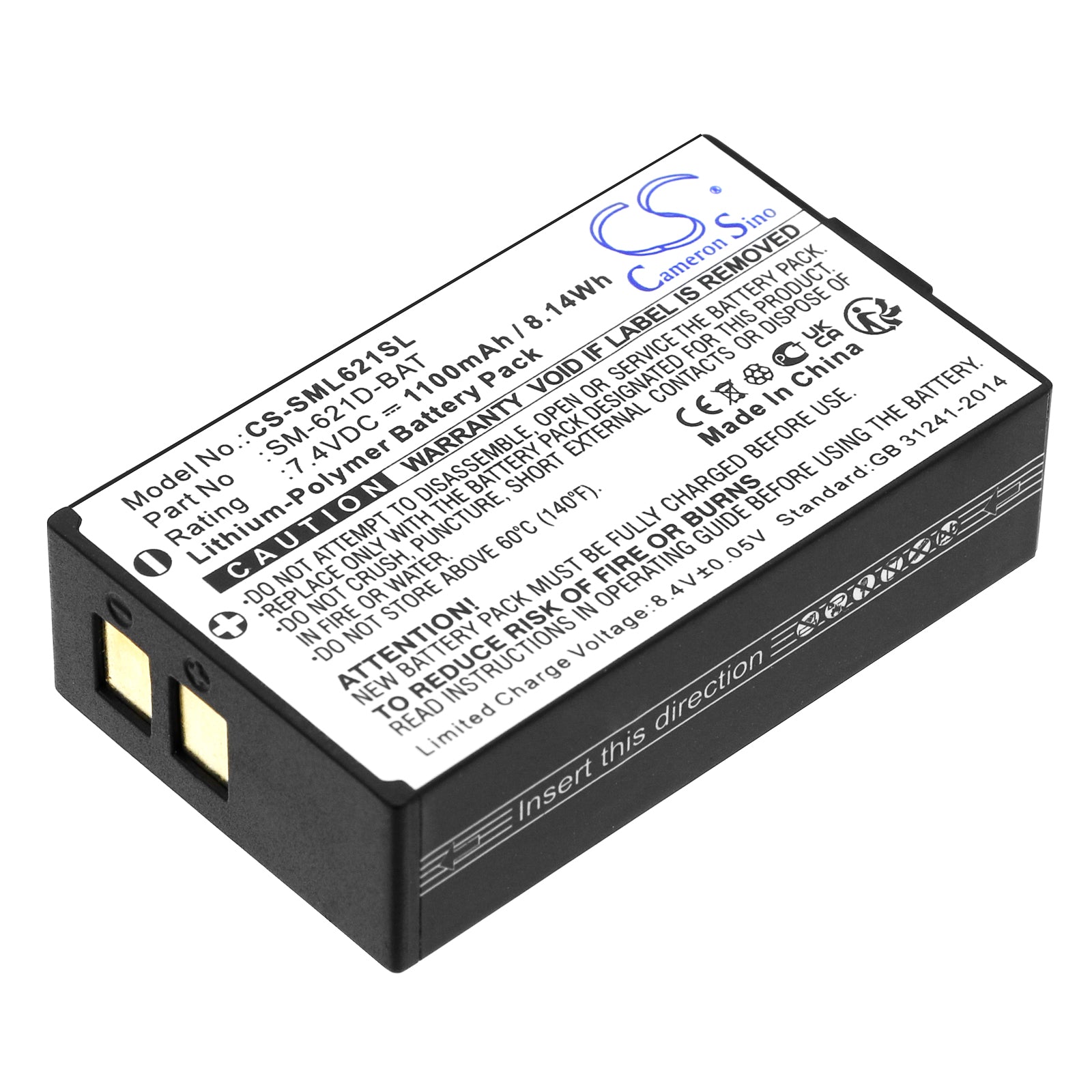 Replacement Battery for Simolio Wireless TV speaker – Wireless Headset – 1100mAh / 7.4V - image 1