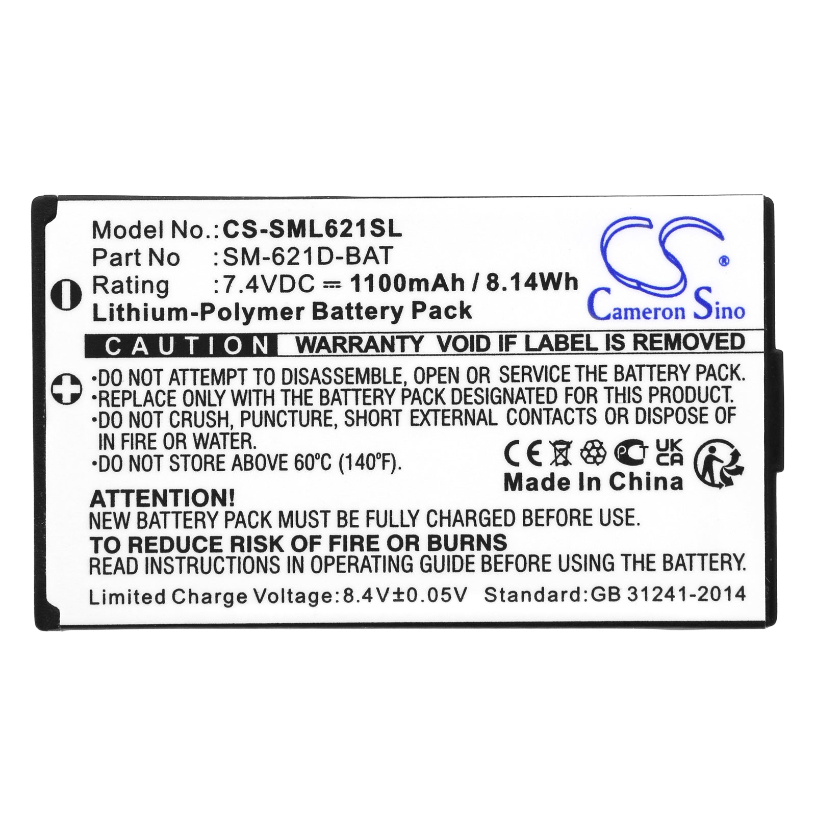 Replacement Battery for Simolio Wireless TV speaker – Wireless Headset – 1100mAh / 7.4V - image 3
