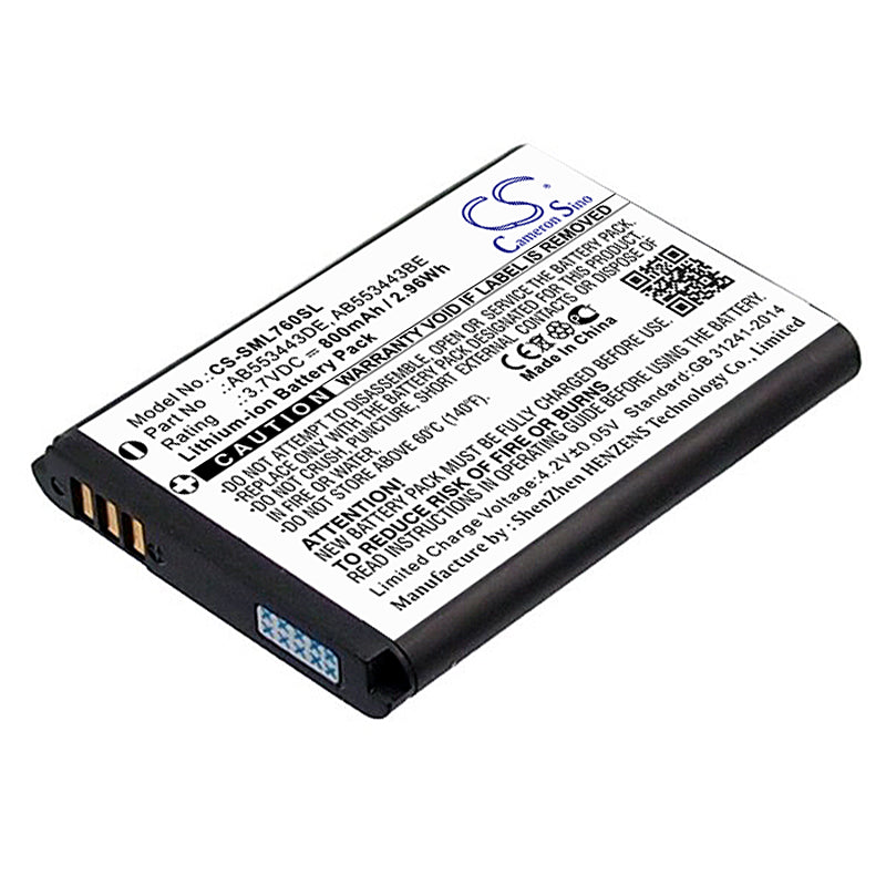 Replacement Battery for Samsung SGH-L760 – Mobile, SmartPhone – 800mAh / 3.7V - image 1