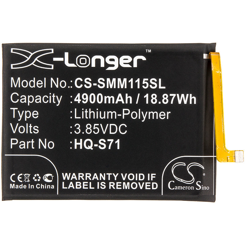 Replacement Battery for Samsung  Galaxy M11 – Mobile, SmartPhone – 4900mAh / 18.87Wh / 3.85V