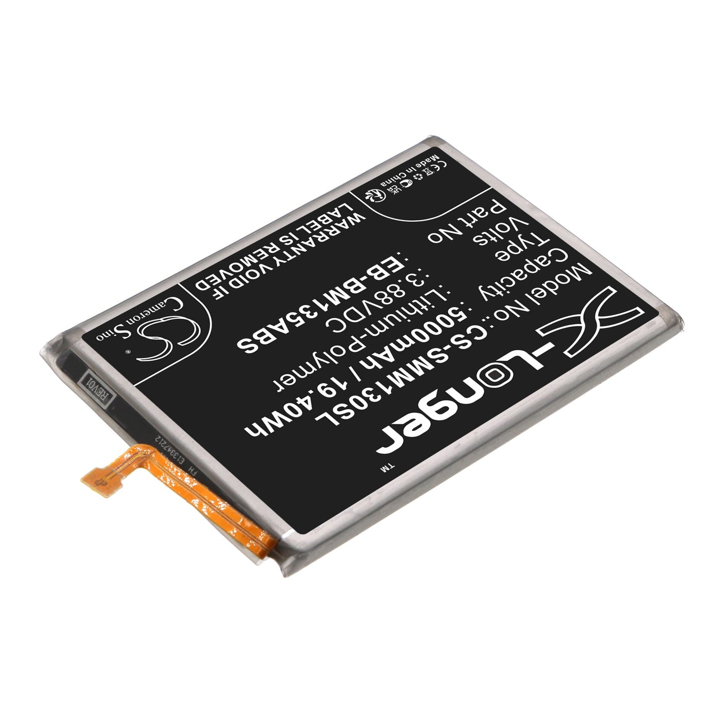 Replacement Battery for Samsung  Galaxy M13 – Mobile, SmartPhone – 5000mAh / 19.40Wh / 3.88V