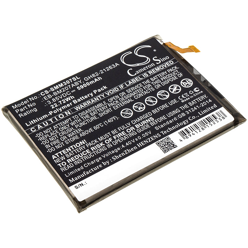 Replacement Battery for Samsung Galaxy M30s – Mobile, SmartPhone – 5900mAh / 3.85V - image 1