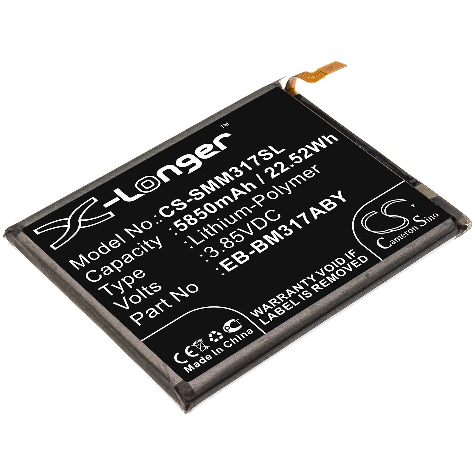 Replacement Battery for Samsung Galaxy M31 – Mobile, SmartPhone – 5850mAh / 3.85V - image 1
