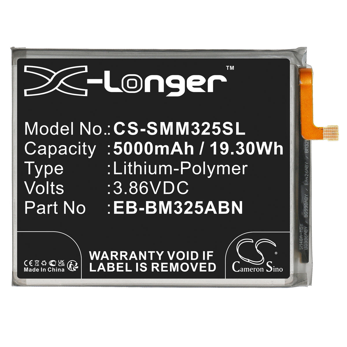 Replacement Battery for Samsung Galaxy M32 – Mobile, SmartPhone – 5000mAh / 3.86V