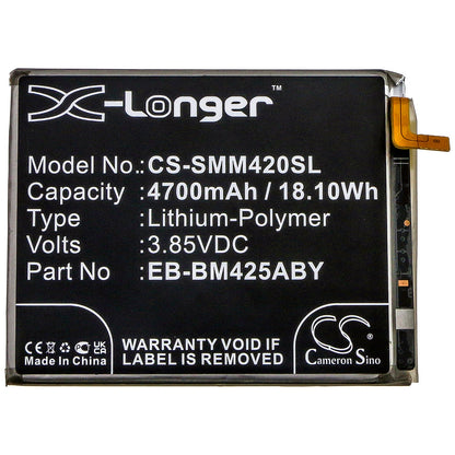 Replacement Battery for Samsung  Galaxy M42 – Mobile, SmartPhone – 4700mAh / 18.10Wh / 3.85V