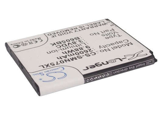 Replacement Battery for Samsung  Galaxy J – Mobile, SmartPhone – 2600mAh/9.88Wh / 3.8V