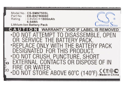 Replacement Battery for Samsung  Galaxy Note 3 Mini – Mobile, SmartPhone – 1800mAh / 6.84Wh / 3.8V