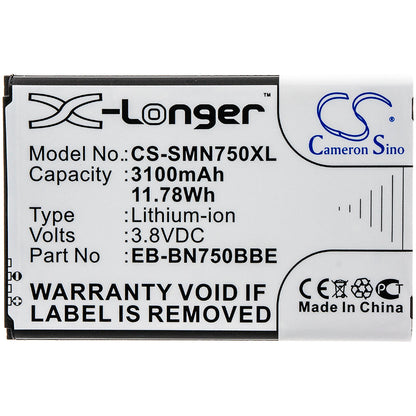 Replacement Battery for Samsung  Galaxy Note 3 Mini – Mobile, SmartPhone – 3100mAh / 11.78Wh / 3.8V