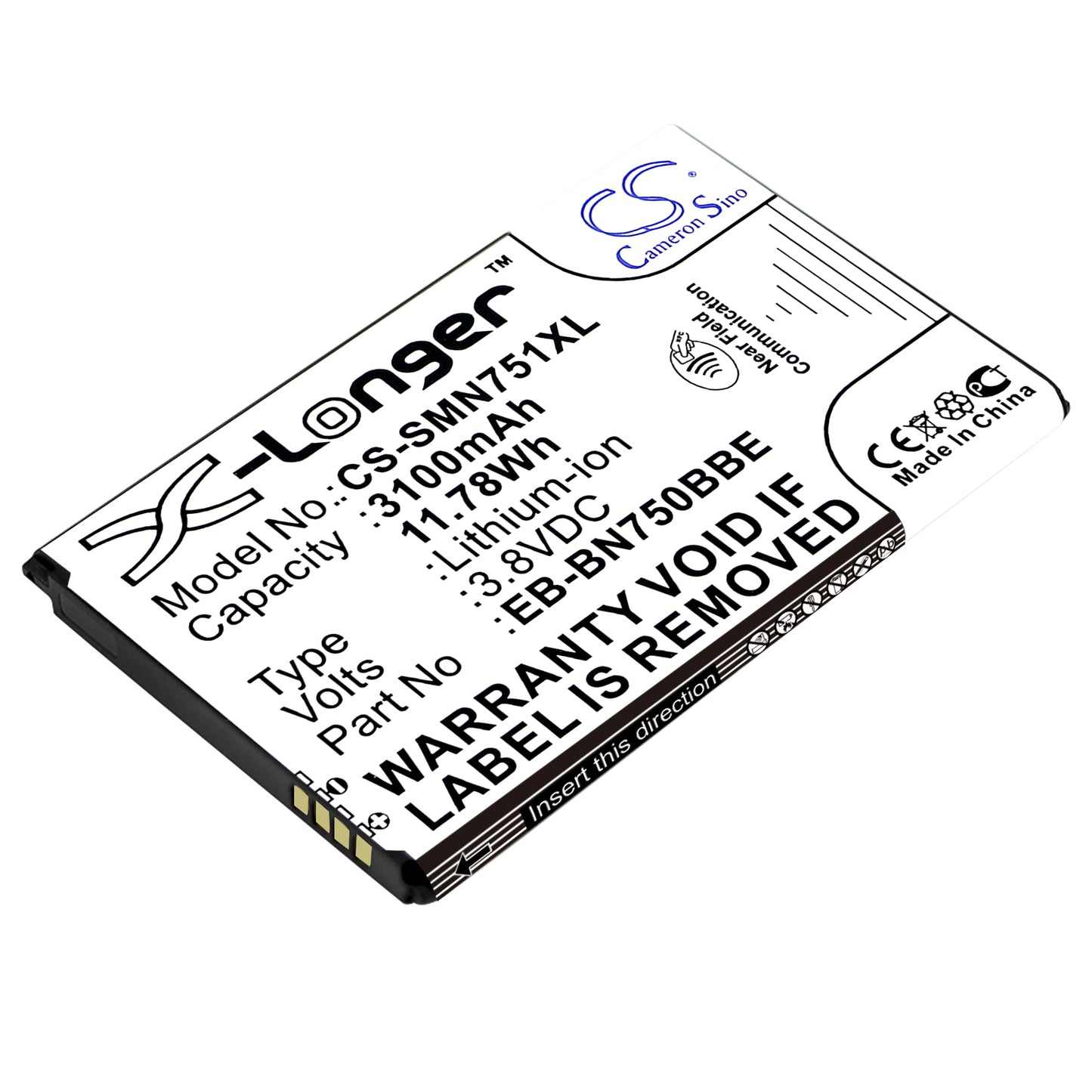 Replacement Battery for Samsung Galaxy Note 3 Neo – Mobile, SmartPhone – 3100mAh / 3.8V - image 1