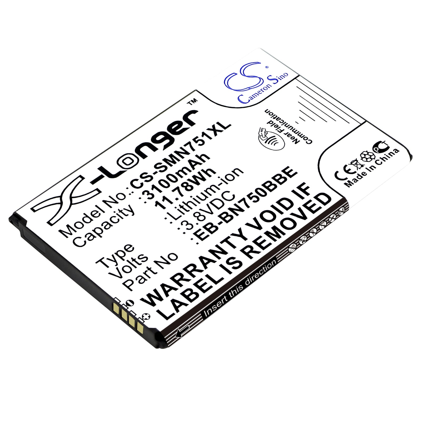 Replacement Battery for Samsung Galaxy Note 3 Neo – Mobile, SmartPhone – 3100mAh / 3.8V - image 1