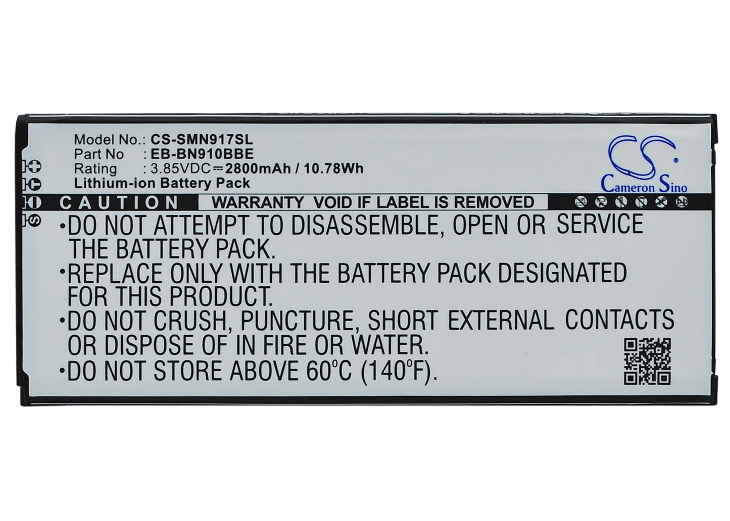Replacement Battery for Samsung  Galaxy Note 4 – Mobile, SmartPhone – 2800mAh / 10.78Wh / 3.85V