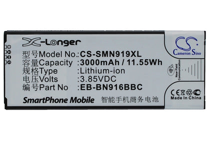 Replacement Battery for Samsung  Galaxy Note 4 ( China Mobile ) – Mobile, SmartPhone – 3000mAh / 11.55Wh / 3.85V