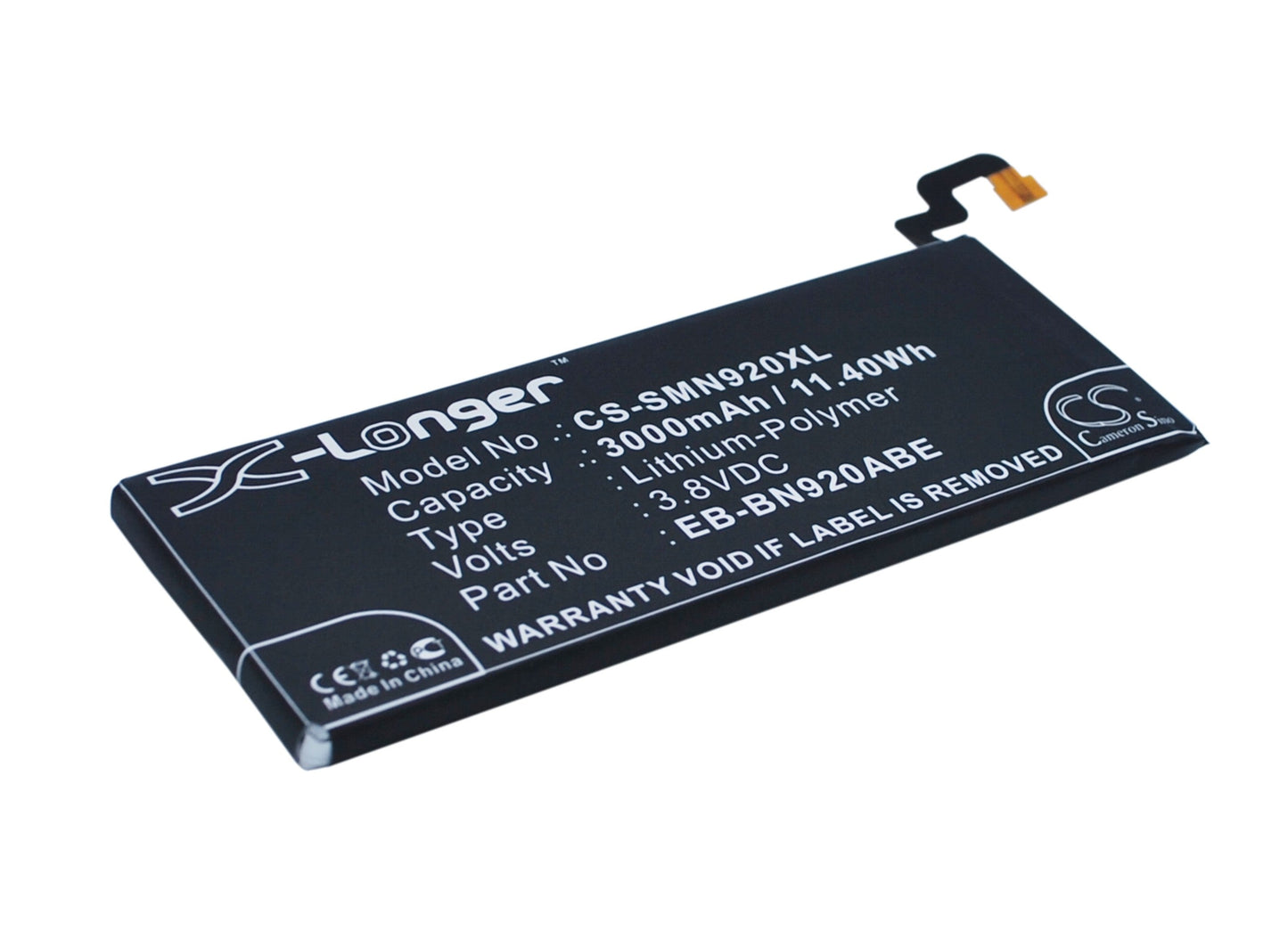Replacement Battery for Samsung  Galaxy Note 5 – Mobile, SmartPhone – 3000mAh / 11.40Wh / 3.8V
