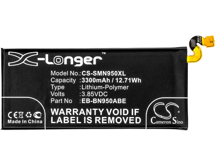 Replacement Battery for Samsung  Galaxy Note 8 – Mobile, SmartPhone – 3300mAh / 12.71Wh / 3.85V
