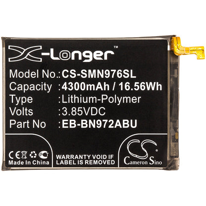 Replacement Battery for Samsung  Galaxy Note 10 Plus – Mobile, SmartPhone – 4300mAh / 16.56Wh / 3.85V