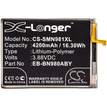 Replacement Battery for Samsung  Galaxy Note 20 – Mobile, SmartPhone – 4200mAh / 16.30Wh / 3.88V