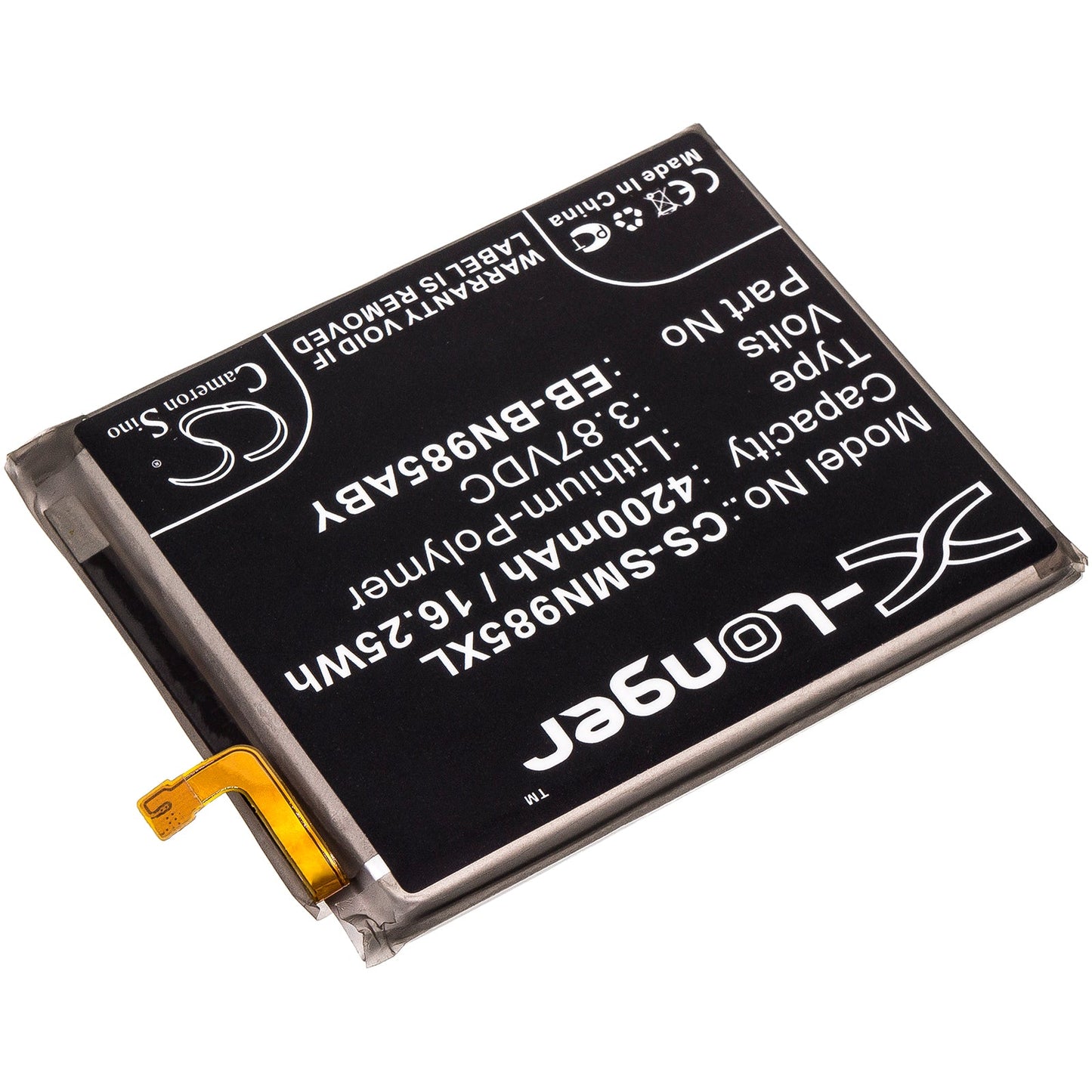 Replacement Battery for Samsung  Galaxy Note 20 Ultra – Mobile, SmartPhone – 4200mAh / 16.25Wh / 3.87V