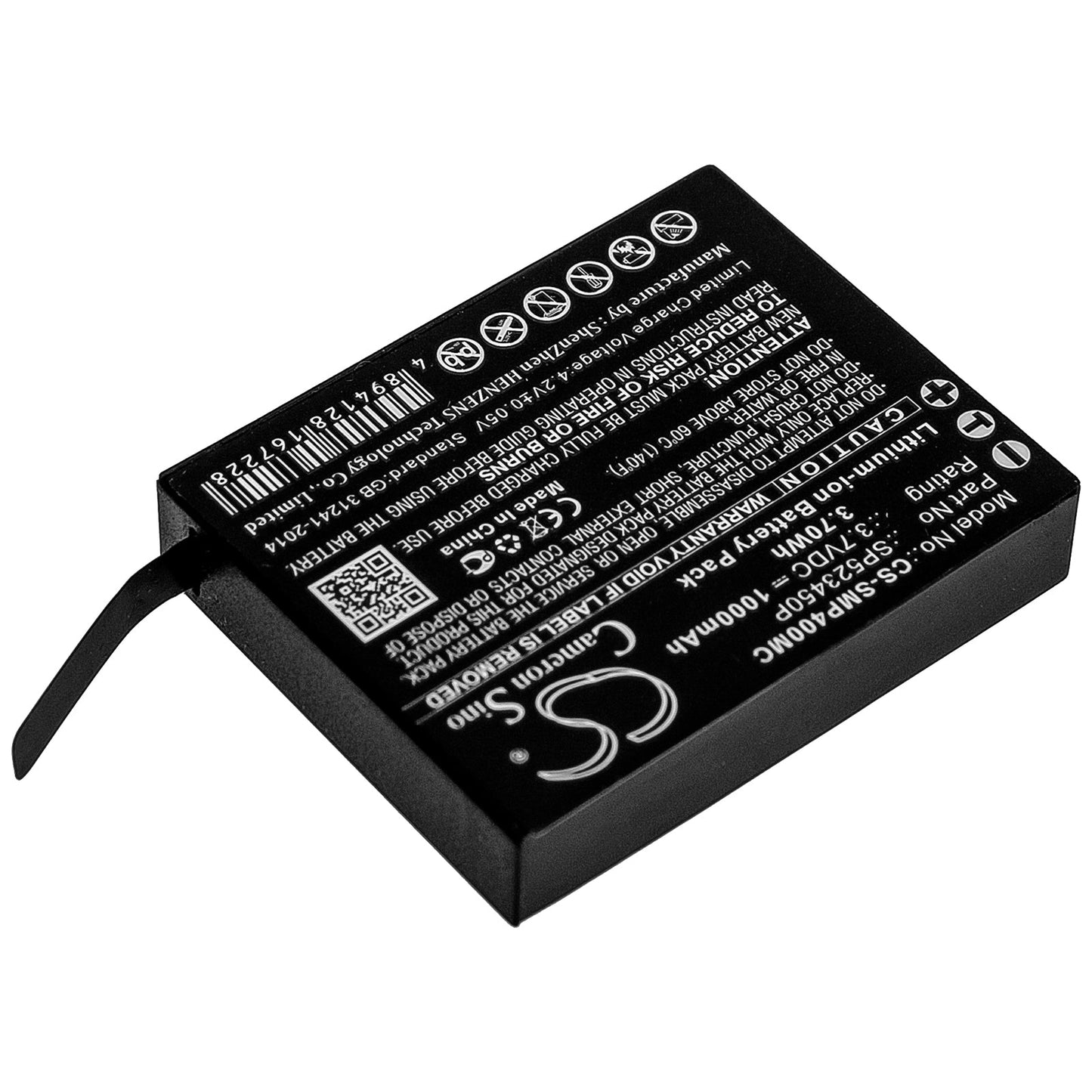 Replacement Battery for Supremo  4k plus – Camera – 1000mAh / 3.70Wh / 3.7V