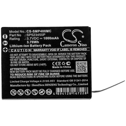 Replacement Battery for Supremo  4k plus – Camera – 1000mAh / 3.70Wh / 3.7V