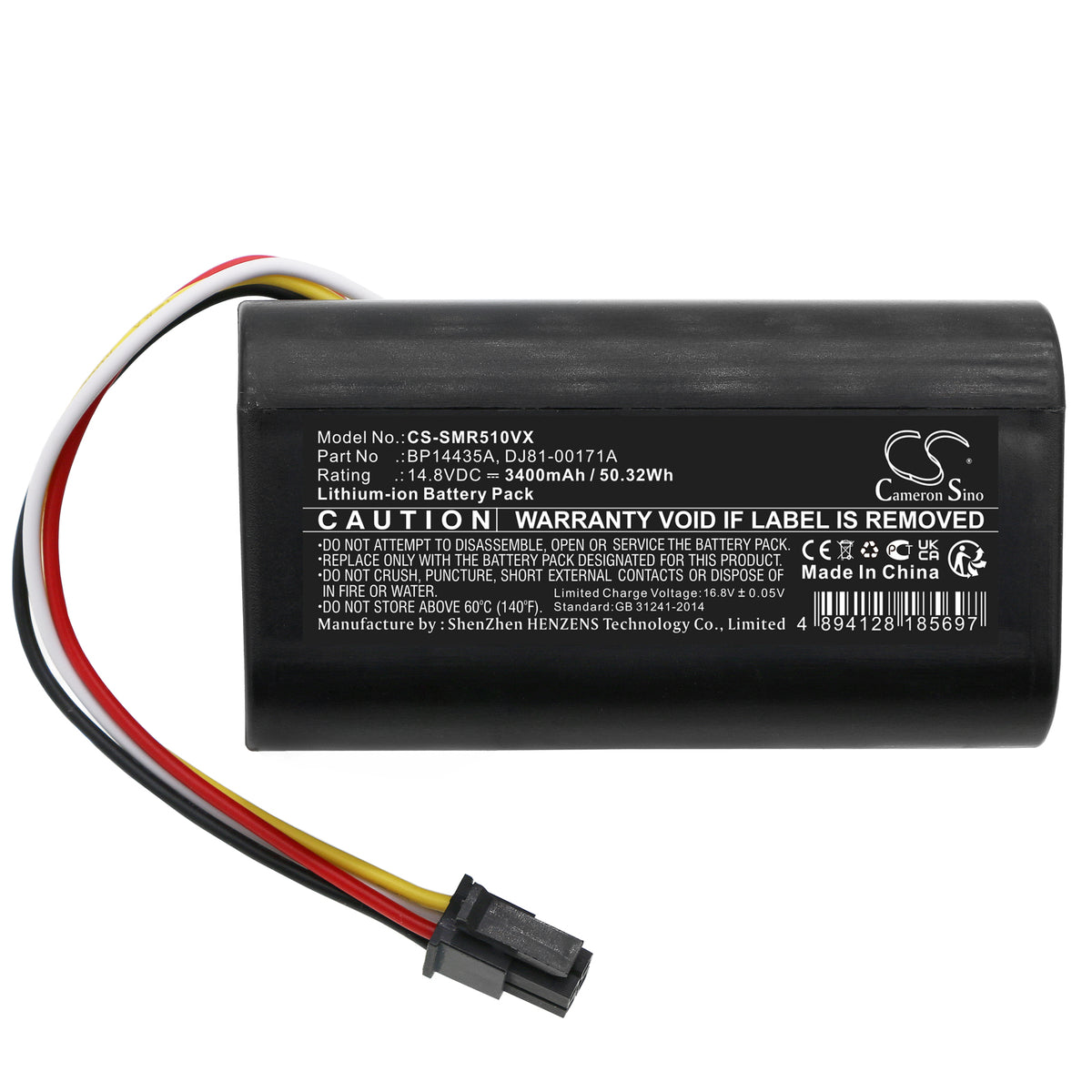 Replacement Battery for Eureka | Ursus Trotter | Midea | Samsung Groove NER300C – Vacuum – 3400mAh / 14.8V