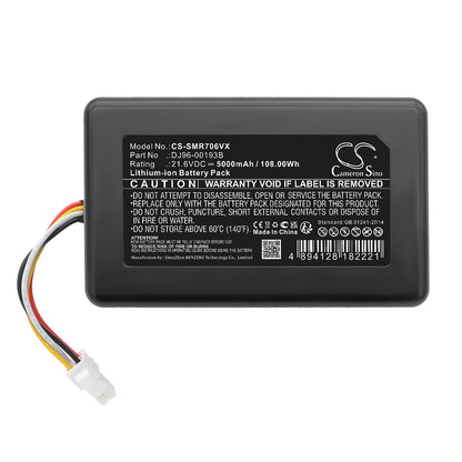 Replacement Battery for Samsung PowerBot R7065 – Vacuum – 5000mAh / 21.6V