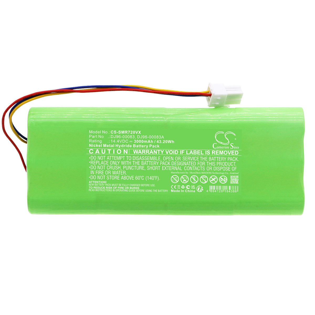 Replacement Battery for Samsung VC-RE7OV – Vacuum – 3000mAh / 14.4V
