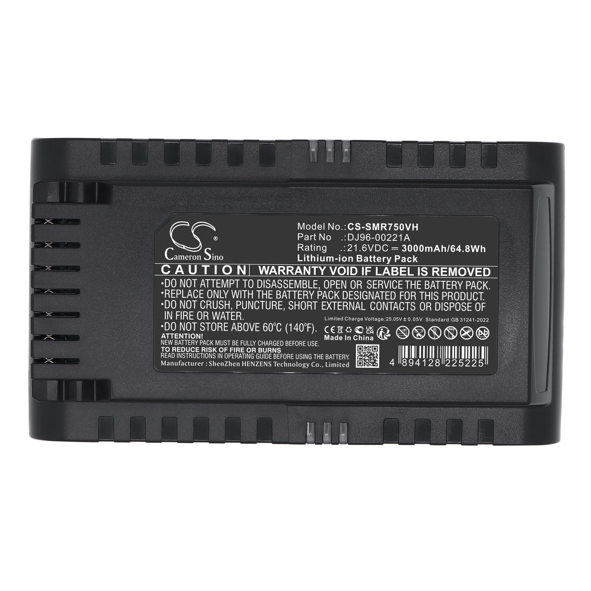 Replacement Battery for Samsung DJ96-00227A – Vacuum – 3000mAh / 21.6V