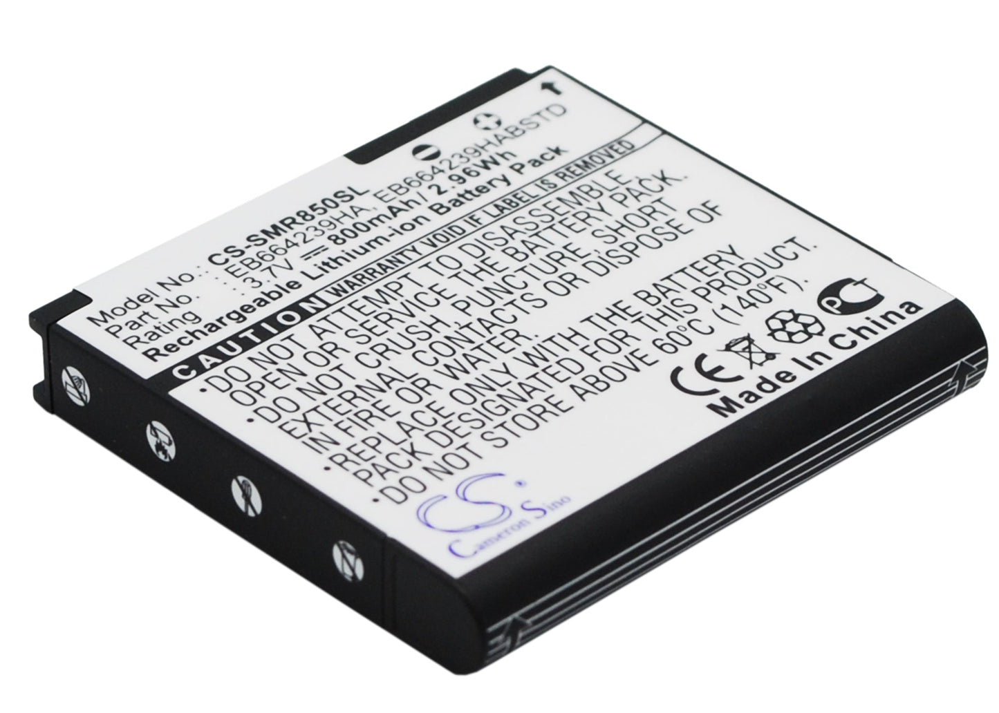 Replacement Battery for Cricket  R710 Suede – Mobile, SmartPhone – 800mAh/2.96Wh / 3.7V