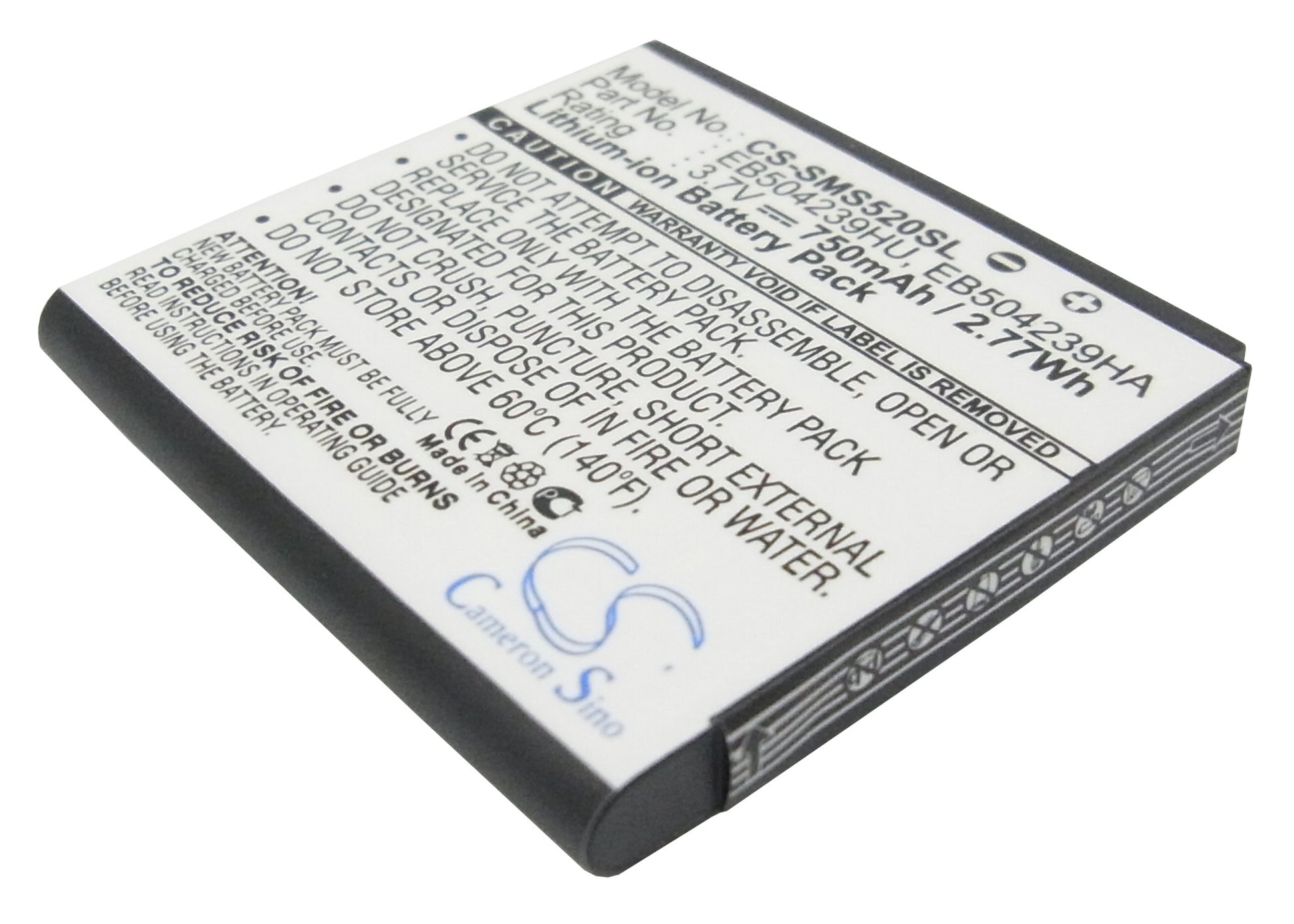 Replacement Battery for Samsung S5200 – Mobile, SmartPhone – 750mAh / 3.7V - image 1