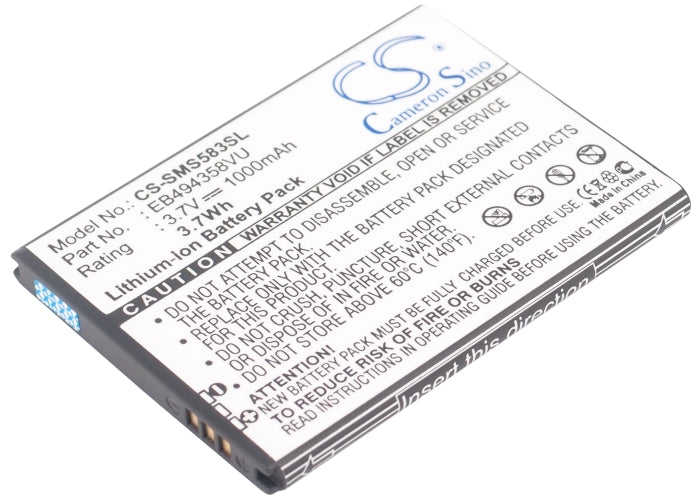 Replacement Battery for Samsung GT-S5830 – Mobile, SmartPhone – 1000mAh / 3.7V - image 1