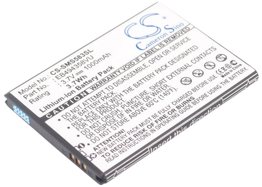 Replacement Battery for Samsung GT-S5830 – Mobile, SmartPhone – 1000mAh / 3.7V - image 1