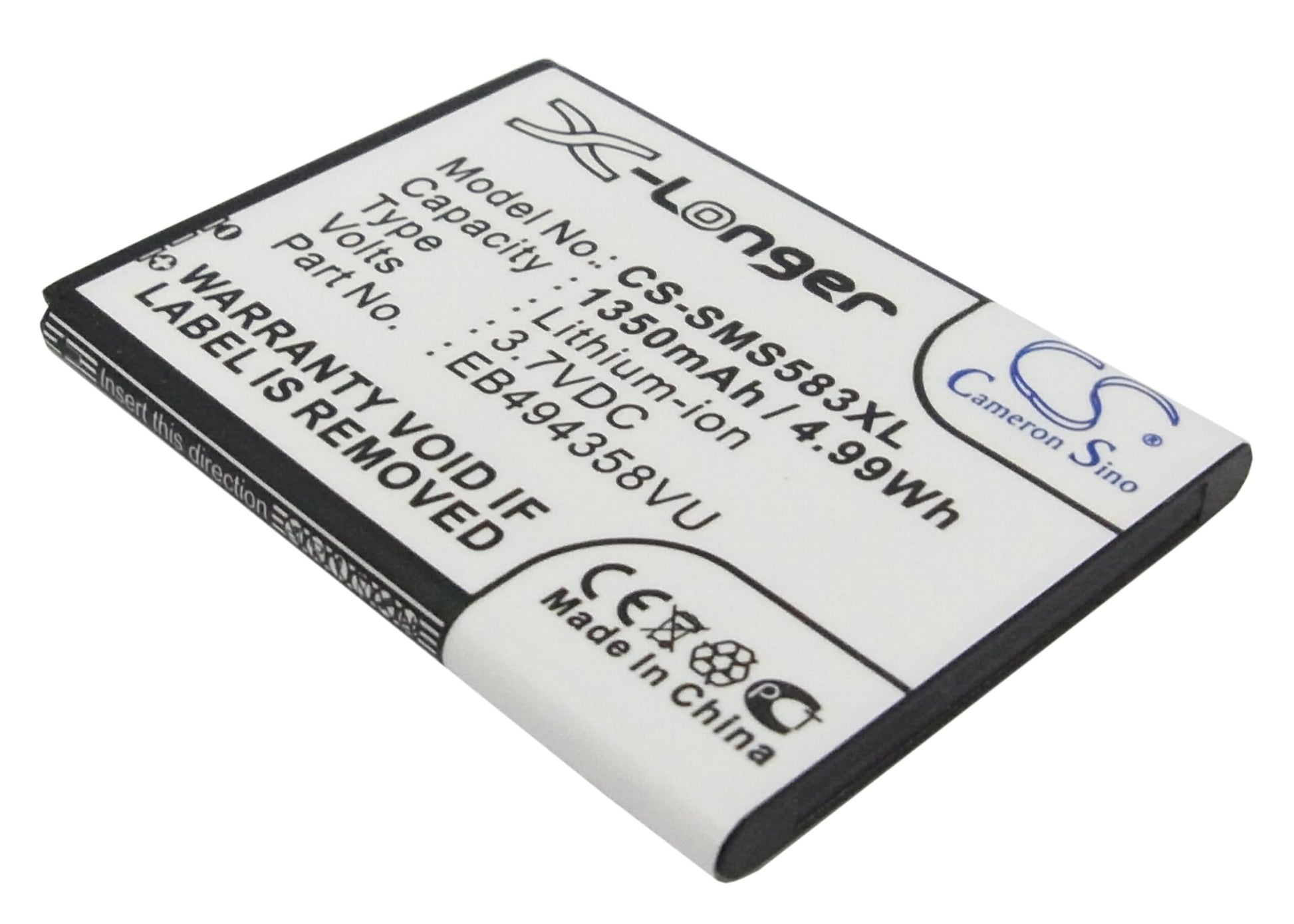 Replacement Battery for Samsung GT-S5830 – Mobile, SmartPhone – 1350mAh / 3.7V - image 1