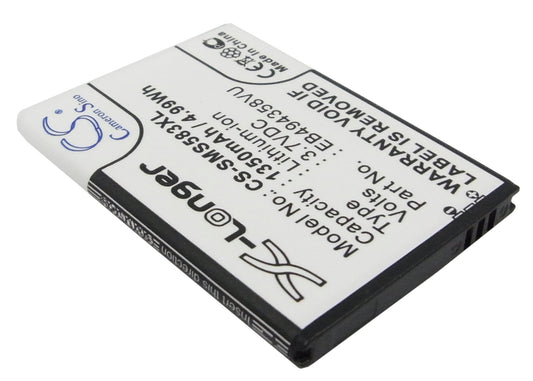 Replacement Battery for Samsung  Ace – Mobile, SmartPhone – 1350mAh / 5.00Wh / 3.7V
