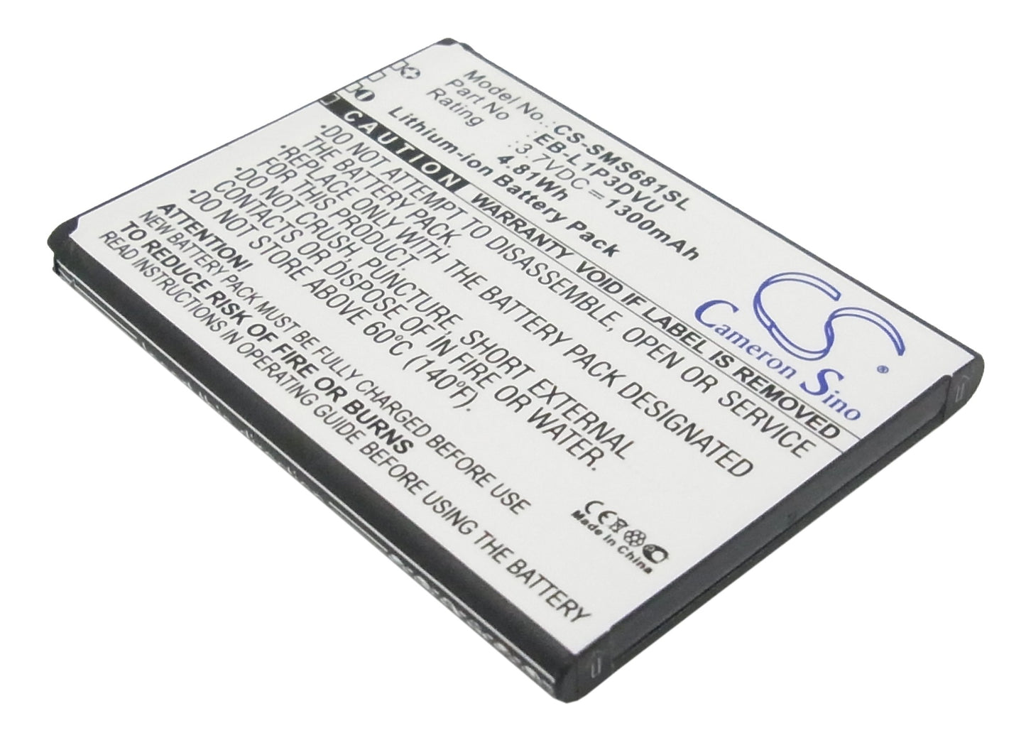 Replacement Battery for Samsung GT-S6810 – Mobile, SmartPhone – 1300mAh / 3.7V - image 1