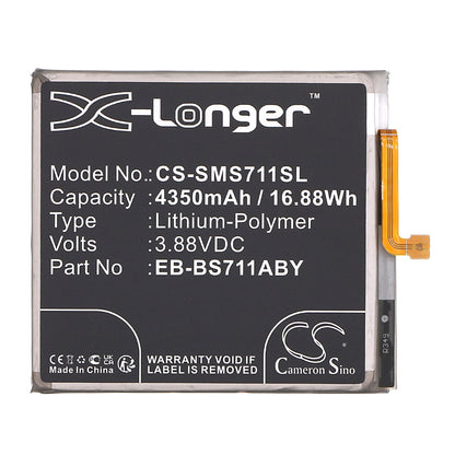 Replacement Battery for Samsung  Galaxy S23 FE – Mobile, SmartPhone – 4350mAh / 16.88Wh / 3.88V