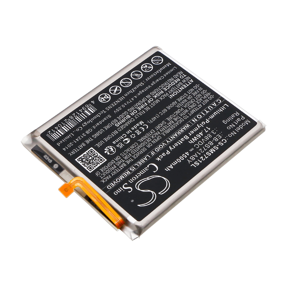 Replacement Battery for Samsung SM-S721 – Mobile, SmartPhone – 4500mAh / 3.88V