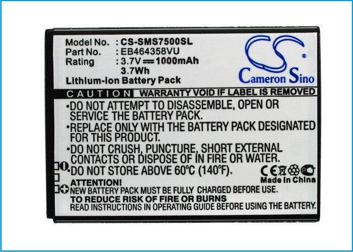 Replacement Battery for Samsung | AT&T GT-S7500 – Mobile, SmartPhone – 1000mAh / 3.7V - image 5