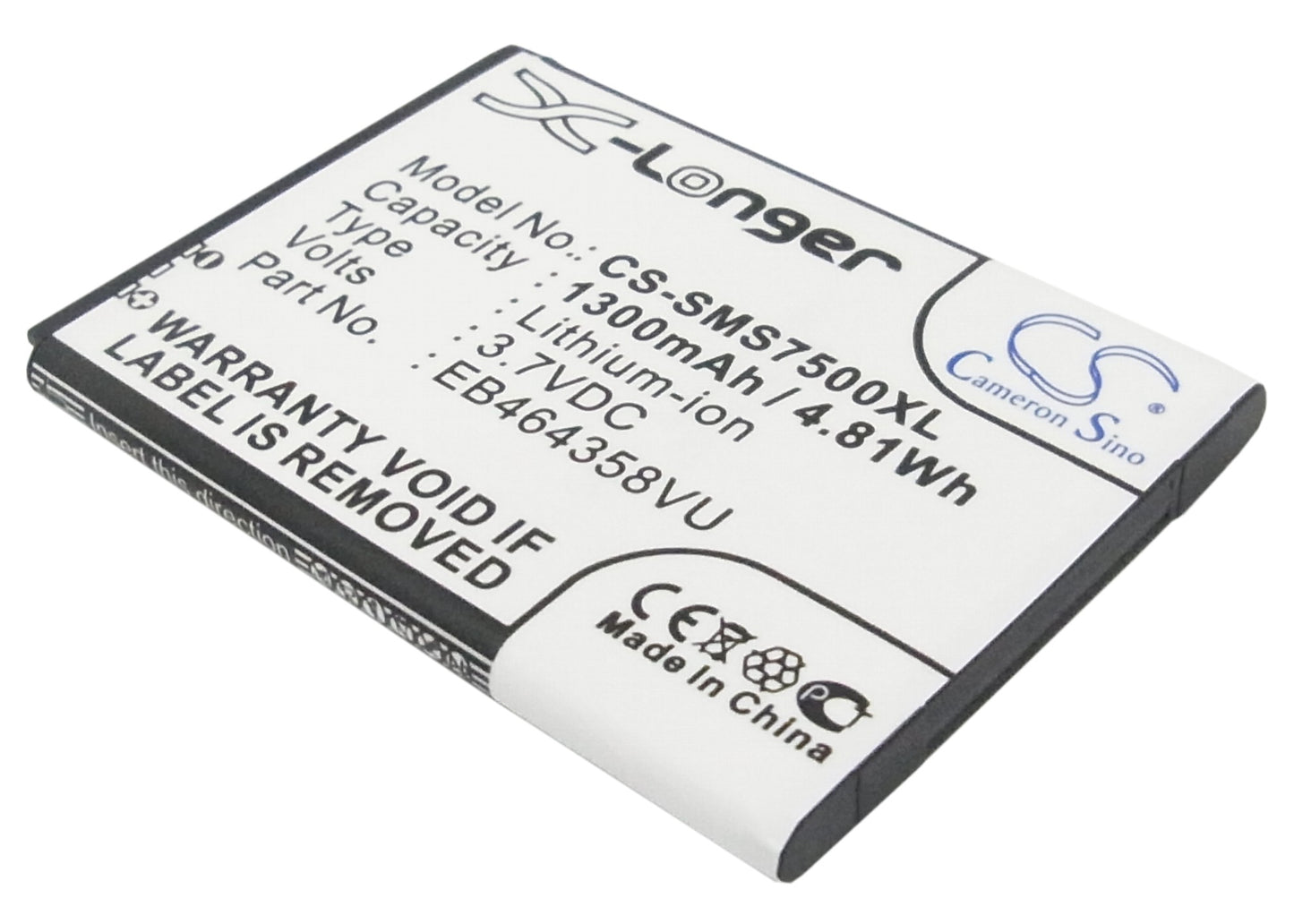 Replacement Battery for Samsung | AT&T GT-S7500 – Mobile, SmartPhone – 1300mAh / 3.7V - image 1