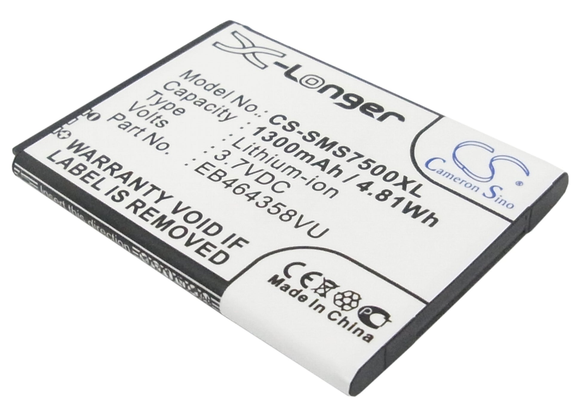 Replacement Battery for Samsung | AT&T GT-S7500 – Mobile, SmartPhone – 1300mAh / 3.7V - image 1