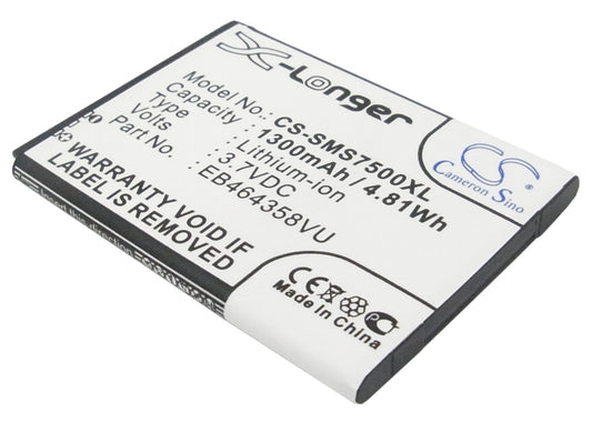 Replacement Battery for Samsung | AT&T GT-S7500 – Mobile, SmartPhone – 1300mAh / 3.7V - image 1
